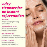 PLIX - THE PLANT FIX Vitamin C Juicy Face Wash (100 ml) Cleanser For Skin Brightening, With Pro Vitamin B5 For Moisturization