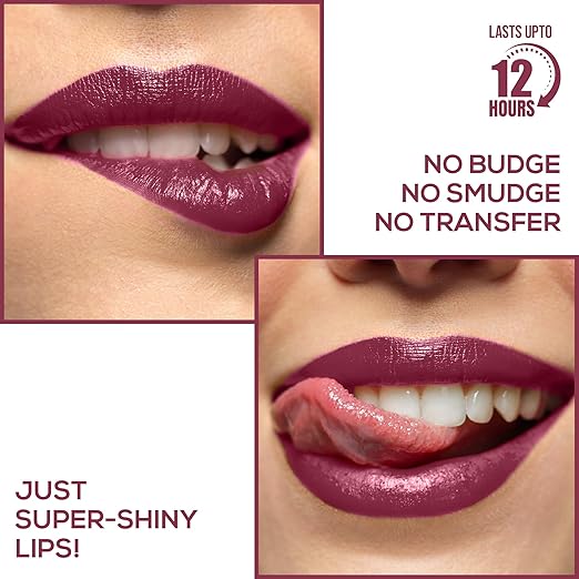 RENEE Gloss Stay Transfer-Proof Liquid Lip Color - Francesca 3.5ml, Rich Intense Payoff High Pigment Super Glossy Finish, Wat