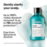 L'Oréal Professionnel Scalp Advanced Anti-Dandruff Dermo-Clarifier Shampoo 300ml | Removes Dandruff & Gently Clarifies the Sc