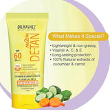 Dr.Rashel DE-TAN SUNSCREEN SPF 60 PA+++ ULTRA SOOTHING WITH CUCUMBER & CARROT EXTRACTS (50 ML)