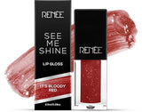 RENEE See Me Shine Lip Gloss - It's Bloody Red l Long Lasting, Moisturizing Impact l Nourished Finish l Ultra Glossy Feel l N