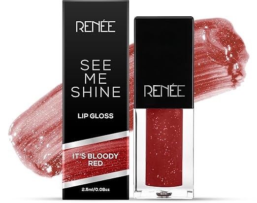 RENEE See Me Shine Lip Gloss - It's Bloody Red l Long Lasting, Moisturizing Impact l Nourished Finish l Ultra Glossy Feel l N