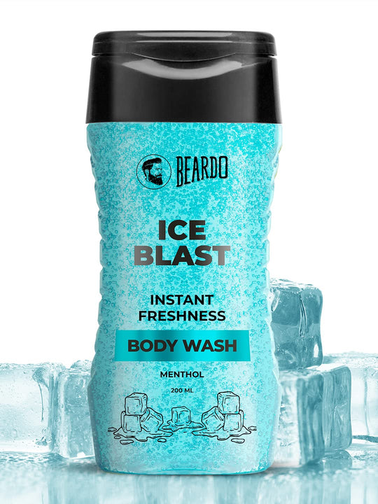 Beardo Ice Blast Body Wash For Men 200ml | Refreshing Menthol Cooling Instant Icy Cool Freshness Body Wash | Shower Gel For S