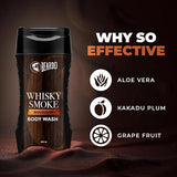 Beardo Whisky Smoke Bodywash 200ml | Bold Whisky Smoke-Inspired Fragrance | Deep Cleansing & Hydrating Formula for Fresh, Smo