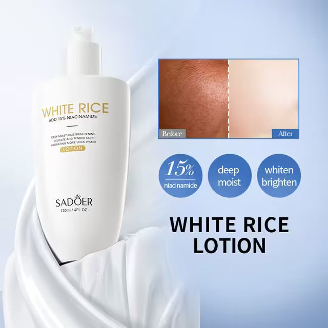 Sadoer White Rice Lotion  Add 15% Niacinamide