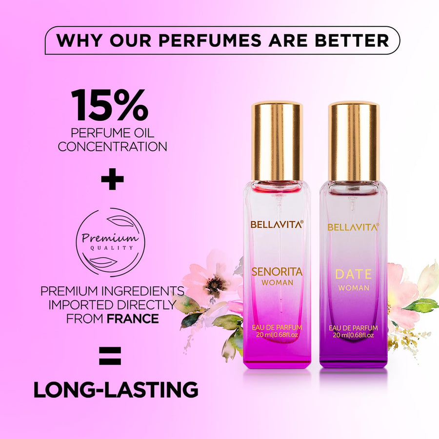BELLAVITA PERFUME DATE WOMEN/SENORITA  COMBO 20*2