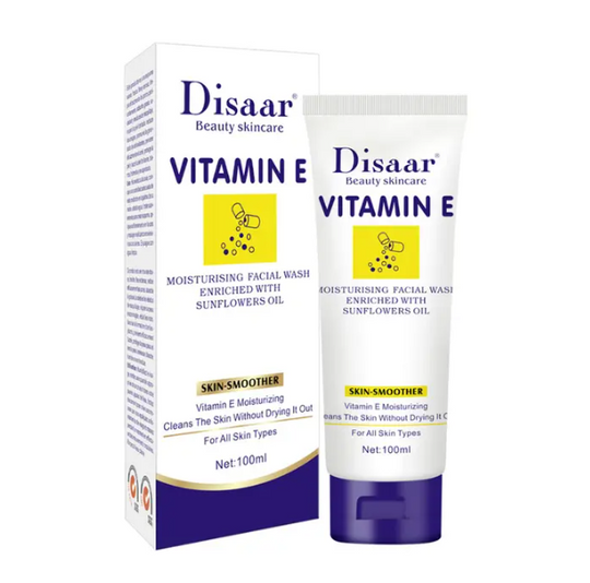 DISAAR Beauty Vitamin E Moisturizing Facial Wash Sunflowers Oil Cleans Pores Skin Smooth 100ml/3.38fi.oz