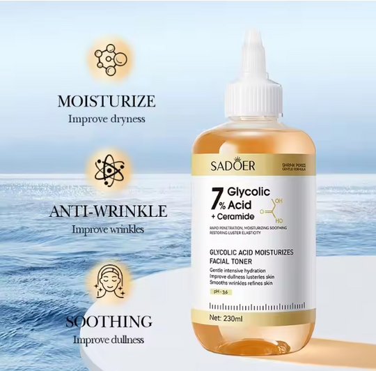 OEM/ODM Hot Sales Korean Skin Care SADOER Glycolic Acid Soothing Deep Moisturizing Facial Toner Soothing Moisturizing Face To