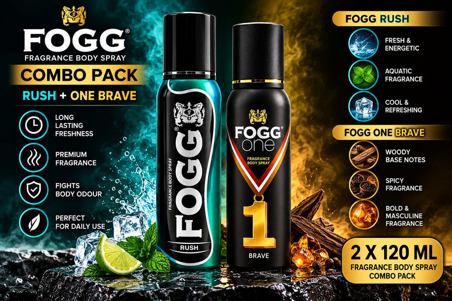 FOGG Rush + One Brave Body Spray Combo Pack 150ml+120ml