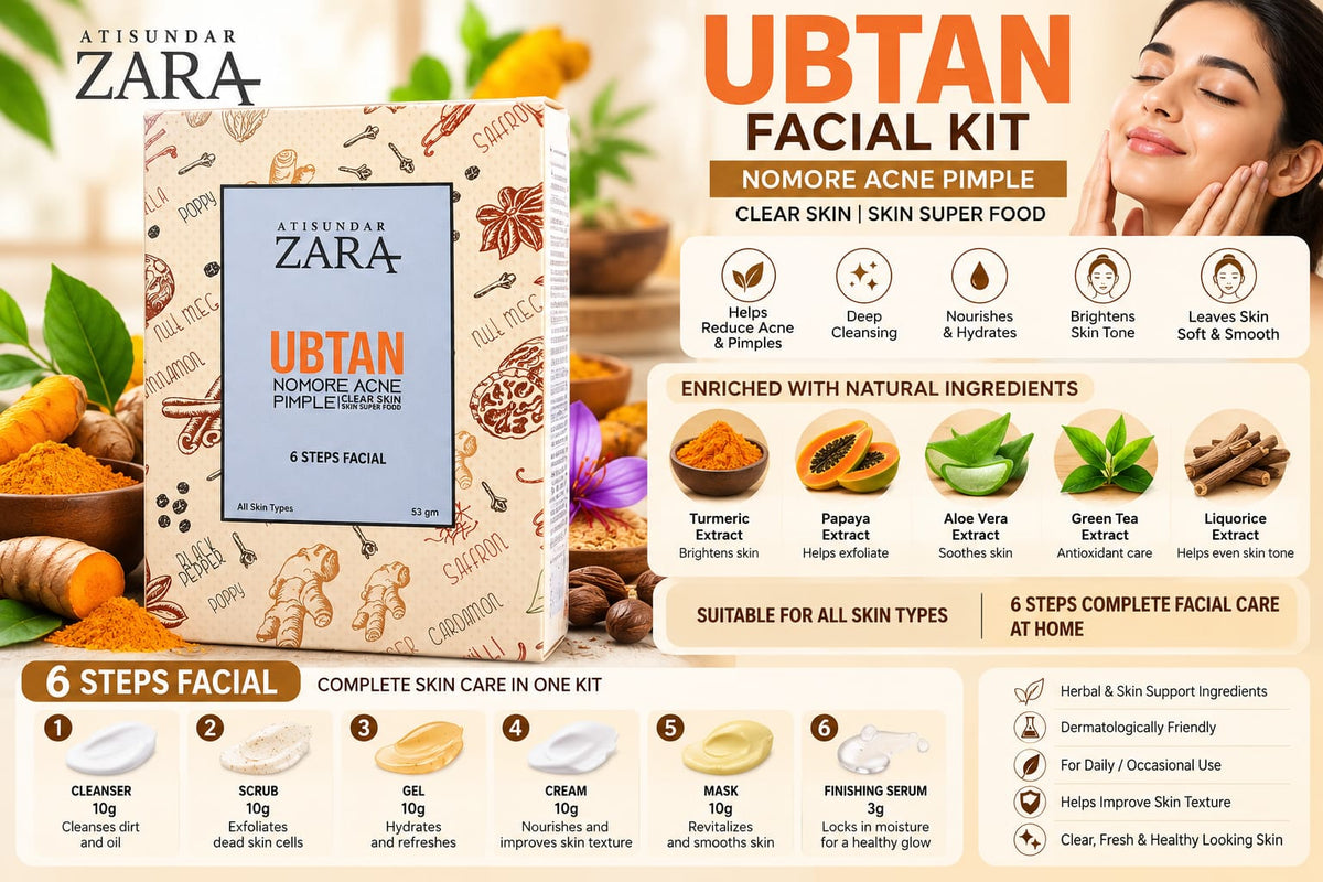 Atisundar Zara Ubtan Facial Kit 53g | 6 Steps Facial