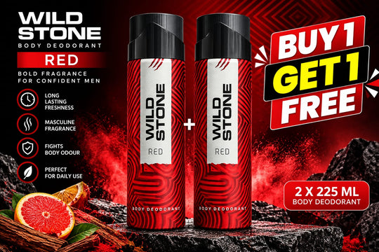 Wild Stone Red Body Deodorant 225ml | Buy 1 Get 1 Free