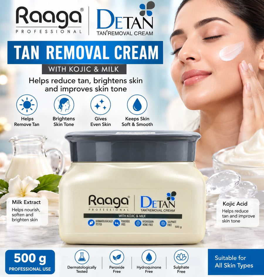 Raaga Professional De-Tan Tan Removal Cream With Kojic & Milk 500g