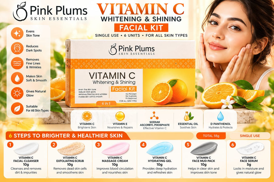 Pink Plums Vitamin C Whitening & Shining Facial Kit 55g