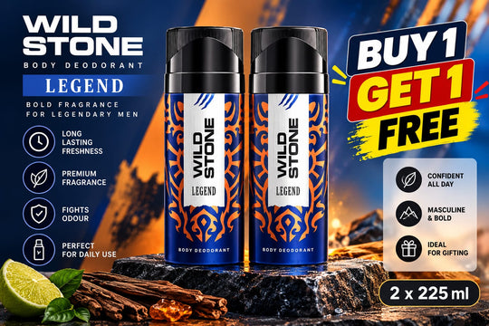 Wild Stone Legend Body Deodorant 225ml | Buy 1 Get 1 Free