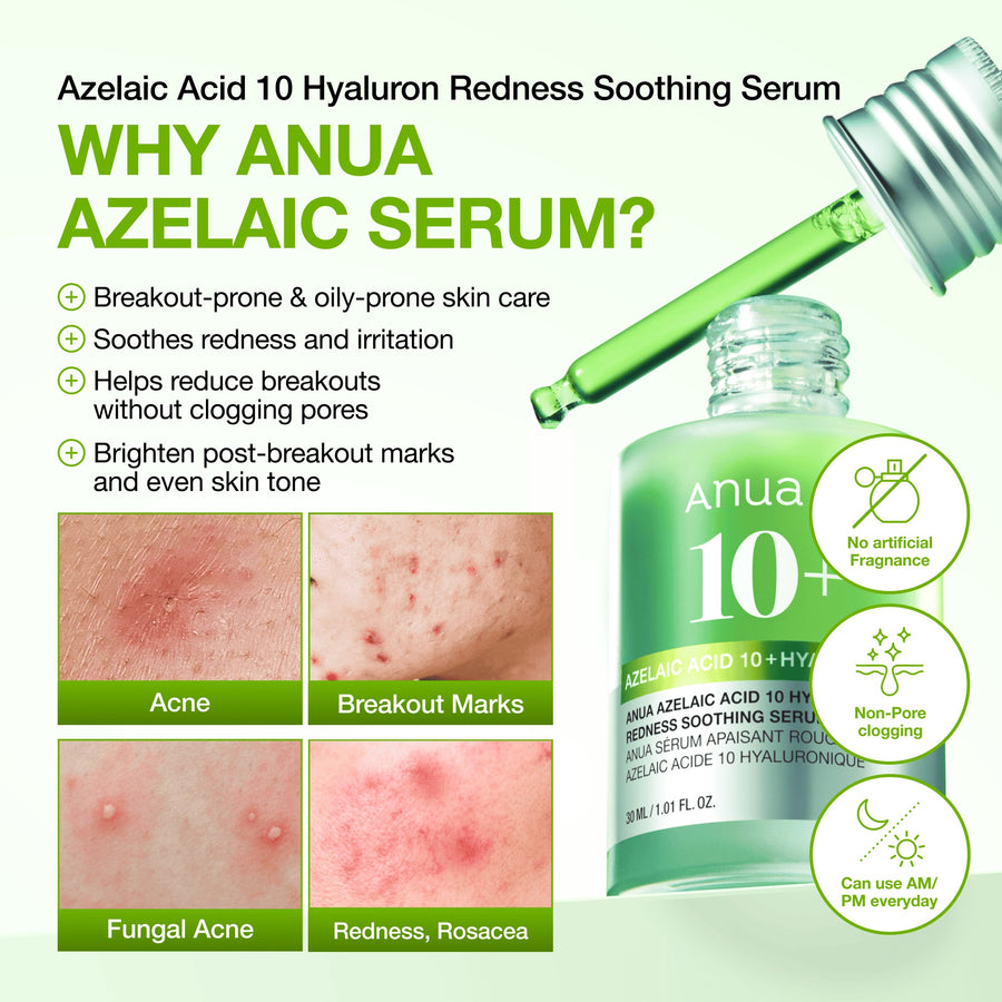 ANUA AZELAIC ACID 10+ HYALURON SERUM 30ML