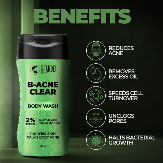 BEARDO B-ACNE CLEAR BODY WASH 200ML