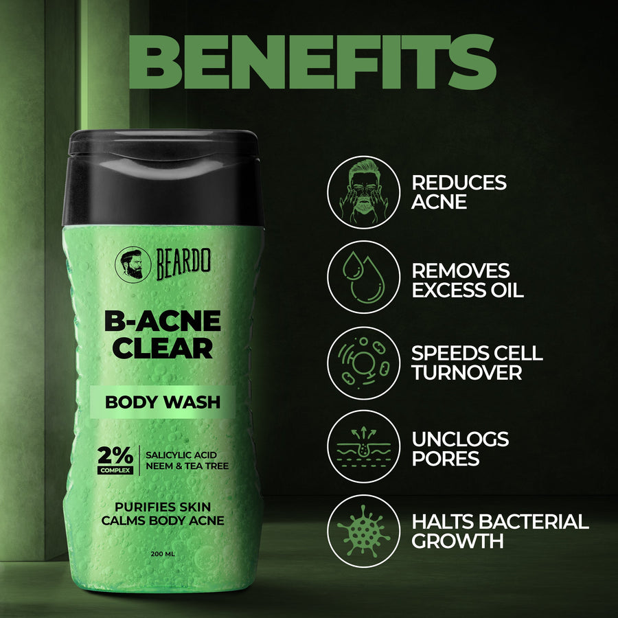 BEARDO B-ACNE CLEAR BODY WASH 200ML